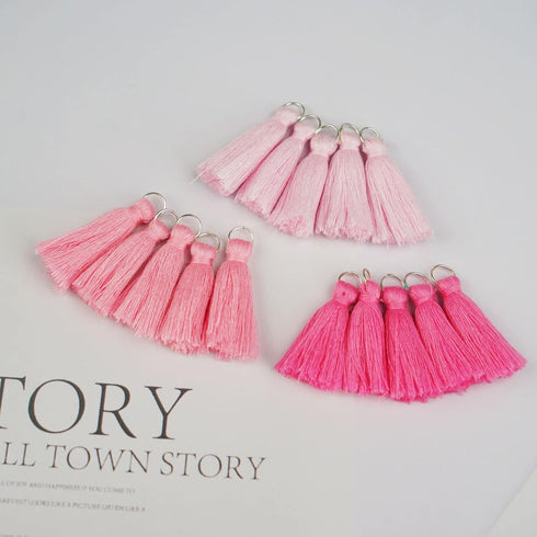 180PCS 30 Colors 3.5CM Multi-Color Mini Tassels Tiny Craft Tassels for Earring Jewelry Making Keychain Tassel Charms Bag Charms Pendant Handmade D...