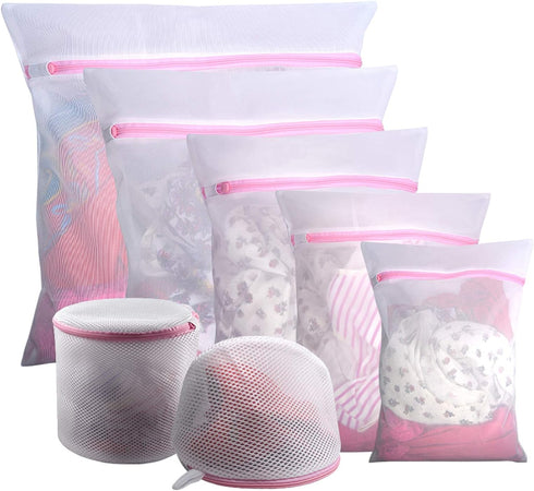 GOGOODA 7Pcs Mesh Laundry Bags for Delicates with Premium Zipper, Travel Storage Organize Bag, Clothing Washing Bags for Laundry, Blouse, Bra, Hos...