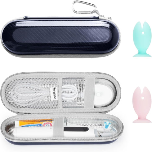 Yinke Toothbrush Travel Case with 2 Toothbrush Head Cover Caps for Oral-B/Oral-B Pro/Philips Sonicare Electric Toothbrush, Keeps Toothbrush Fresh ...