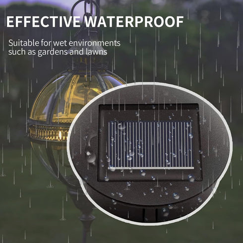 2Packs Replacement Solar Light Parts, Waterproof Solar Light Tops, Decorative LED Solar Panel Lantern Lights for Outdoor Hanging Lanterns Garden P...