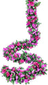 Miracliy 9Pcs 74FT Purple Flower Garland Artificial Rose Arch Vines Fake Spring Floral Garland for Flower Wall Backdrop Wedding Mothers Day Garden...
