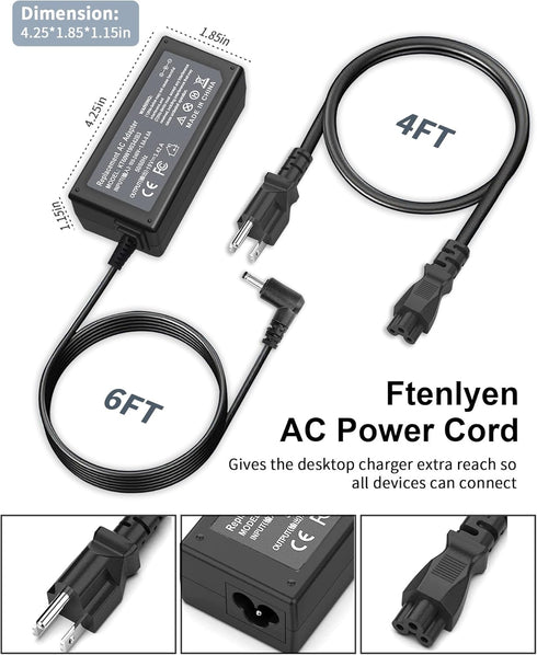 Laptop Charger Compatible with Acer Aspire 3 5 Series A315 A515 A315-24P A315-24PT A315-59 A515-46 A515-45 A515-54 N20C5 N15Q9 A315-24P-R7VH AG15-...