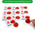 WODI Wooden Counting Ladybugs 0-10 Alphabets & Numbers Sorting Montessori Educational Toys for Toddlers Girls&Boys 3+ Learning to Count Cards Matc...