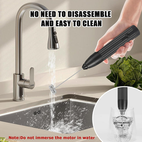 Electric Milk Frother for Coffee, Frother Handheld Rechargeable Electric Whisk with 2 Heads 3 Speeds Drink Mixer Coffee Frother Foam Maker For Lat...
