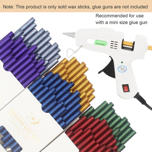 Grey Blue Wax Seal Sticks 20pcs, Andotopee Glue Gun Wax Seal Sticks for Wax Seal Stamp, Premium Sealing Wax for Envelope Letter Seal Wedding Invat...