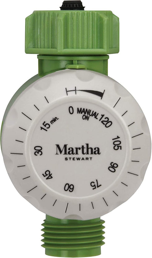 Martha Stewart MTS-MWT2 High Flow Mechanical Water Timer for up to 2 Hours of Watering...