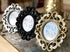 Azi 3 Small Vintage Style Baroque Ornate Oval Picture Frame 6.5” x 5.75” Picture Frames Fit Picture 3.25 by 2.75 in Gold, Black & Silver for Wall ...