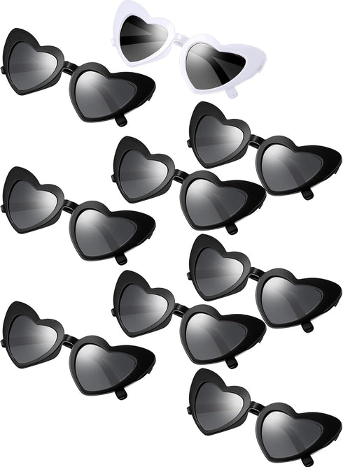 Frienda 9 Pairs Heart Shaped Sunglasses Bachelorette Heart Sunglasses for Women for Bachelorette Party Gift Favors...