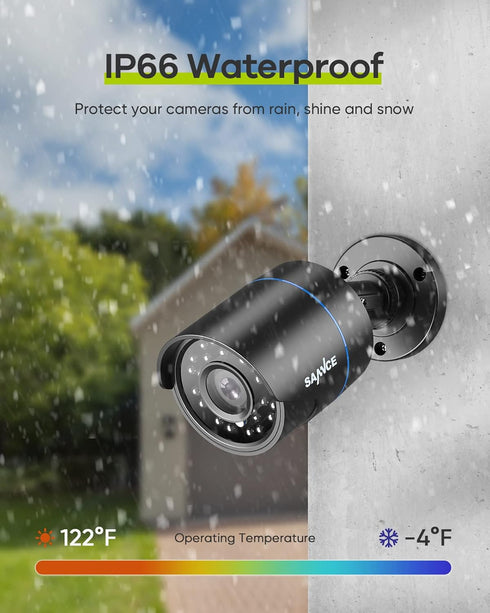 SANNCE 1080P Security Camera AHD/TVI/CVI/CVBS 4-in-1 CCTV Camera IP66 Weatherproof Analog CCTV Surveillance Bullet Camera Indoor Outdoor, 100ft Ni...