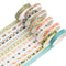 YUBBAEX 10 Rolls Sparkling Washi Tape Set 8mm Skinny Gold Foil Decorative Masking Washi Tapes for Journal,Scrapbook, Planner, DIY Crafts (Cartoon ...