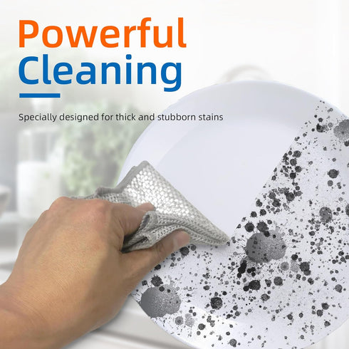 10PCS Non Scratch Steel Wire Dishwashing Rags,Substitute for Steel Wool Scrubbers,Kitchen Cleaning Cloths, Multifunctional Wire Dishcloth for Pots...