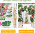 OurWarm 24pcs Large Artificial Tropical Palm Leaves, Faux Safari Leaves Monstera Fake Leaves, Hawaiian Luau Party Jungle Beach Theme Decorations f...