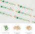 KYUNHOO 16.4 Feet Mixed Color Beads Jewelry Chains Link Gold Plated Brass Chain Spool Colorful Rosary Beading Fun Necklace Chains Bulk Jewelry Mak...