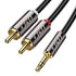 J&D RCA Audio Cable, RCA to 3.5mm 1ft, 3.5mm Male to 2 RCA Phono Male Stereo Audio Adapter Aux Cable Gold-Plated Copper Shell Heavy Duty, 3.5 to R...