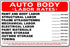 Everett Goodman Home Decor - Safety Sign Auto Body Labor Rates 8" x 12" Metal Tin Sign...