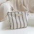 Makeup Bag for Women,striped Canvas Travel Makeup Bag,for Purse Zipper Cosmetic Bag,Tool Pouch for Women and Girls (Double Stripes)...