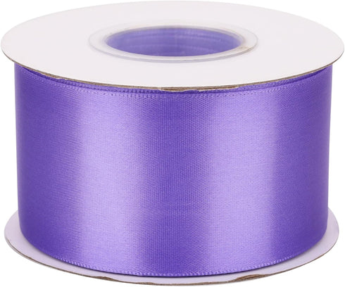 2 inch Wide 25 Yards Lavender Satin Ribbon,Silk Ribbons Roll Craft Fabric Ribbon for Gift Wrapping, Perfect Wedding, Party Wreath, Sewing,Holiday ...