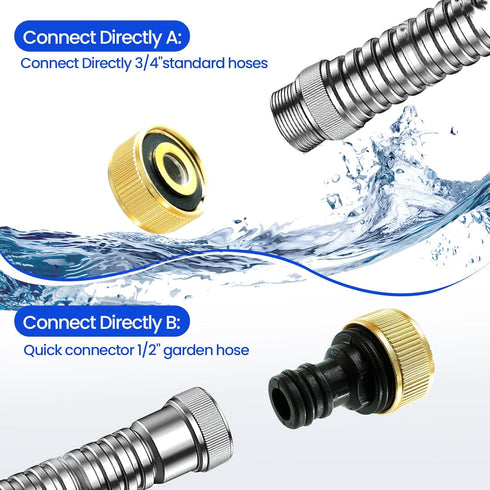 High Pressure Jet Nozzle, High Pressure Power Washer Wand, Watering Sprayer Cleaning Tool with 3 Different Nozzles and Quick Connectors, Hydro Jet...