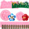 Mini Silicone Molds 4 Pcs, Flower Green Grass Garden Picket Fence Fondant Molds for Chocolate Peony Mold Cake Decoration Candy Cupcake Topper Birt...