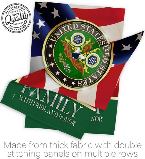 US Army Family Honor Garden Flag - Armed Forces Rangers United State American Military Veteran Retire Official - House Decoration Banner Small Yar...