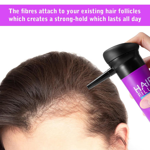 Hair Building Fibers, Hair Fibers for Thinning Hair with Spray, Hair Thickener - Undetectable & Natural - Completely Conceals Hair Loss Areas in 1...