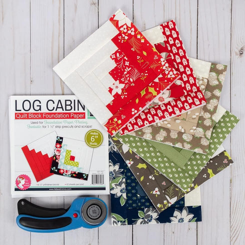 It's Sew Emma Quilt Block Foundation Paper - 6" Log Cabin...