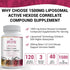 1500mg Liposomal Active Hexose Correlated Supplement,120 Soft Gels Beta-Glucans with Natural Mushroom Extract, Immune System, Liver Function, Main...
