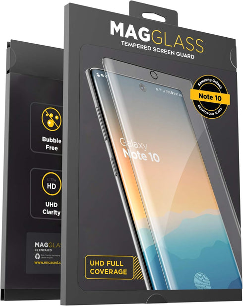 magglass Galaxy Note 10 Tempered Glass Screen Protector w/Fingerprint Display Compatibility - Anti Bubble UHD Clear Full Coverage Resistant Screen...