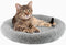 PETLESO Cat Bed for Indoor Cats, Round Cat Bed for Curl Sleep Basic Pet Mat Wahable Bed for Small Puppy Cats Rabbit, Medium...