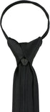 Vesuvio Napoli PreTied SKINNY Men's Neck Tie Solid Color Narrow Zipper Necktie...