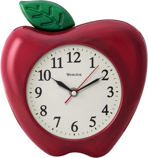 Westclox 10" 3-Dimensional Apple Wall Clock- Model #38038A...