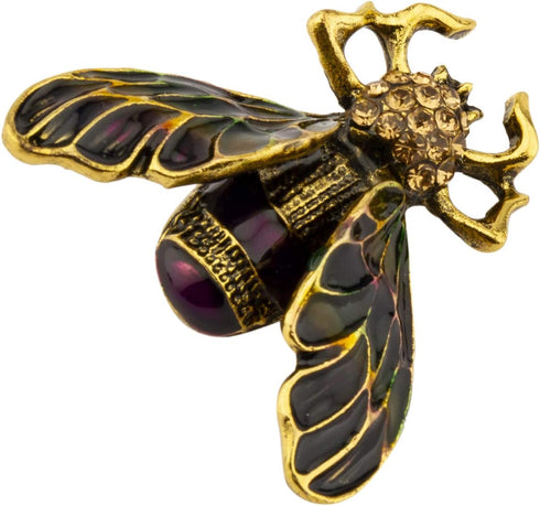 Knighthood Antique Gold Bee with Criss Cross Detailing Wing Lapel Pin/Brooch...