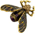 Knighthood Antique Gold Bee with Criss Cross Detailing Wing Lapel Pin/Brooch...