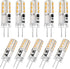 DiCUNO G4 LED Bulbs 12V 1.2W T3 10W Halogen Bulbs Replacement, JC Type G4 Bi-Pin Base Light Bulbs Non-dimmable, Warm White 3000K, 120 Lumens for L...