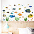 Fish Wall Stickers Under The Sea Decorative Wall Decals Coral Reef Fish Wall Stickers Peel and Stick Starfish Wall Art Sticker Decals for Kids Nur...