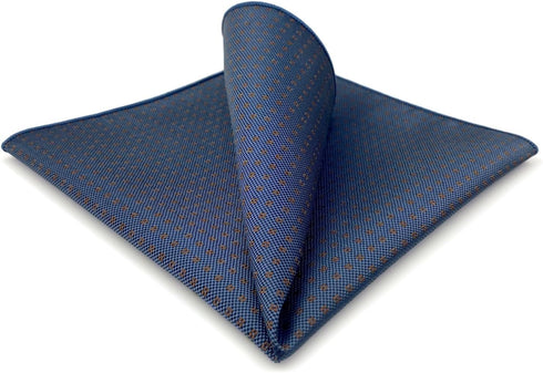 S&W SHLAX&WING Pocket Squares for Men Blue with Dots Business for Suit Jacket...
