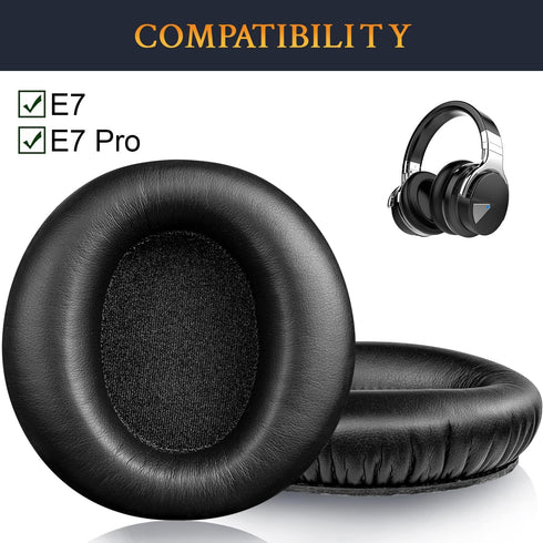 SOULWIT Professional Earpads Cushions Replacement for Cowin (Silensys) E7/E7 Pro Headphones (Do Not Fit SE7), Ear Pads with Soft Protein Leather, ...