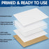 FIXSMITH Canvas Boards for Painting 18 Pack, Multi Pack- 4x4, 5x7, 8x10, 9x12, 11x14 Inches, 100% Cotton Primed Canvas Panels for Acrylic, Oil, Ar...