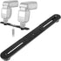 ChromLives 1/4'' Dual Camera Mount Flash Bracket Extension Bar 10.6'' Straight Flash Bracket Tripod Mount Bracket for DSLR Camera LED Light Flash ...