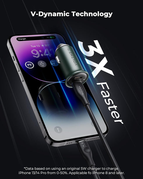 VOLTME Car Charger, 30W USB C Car Charger, PD 3.0 Car Charger Adapter Fast Charging for iPhone14/13/12/11 Pro Max Mini X Samsung Galaxy S23/22/21 ...