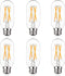 Dimmable E26 LED Light Bulb 6W,Equivalent 60W,E26 Tubular Light Bulb,Antique Clear Edison Filament Bulb 600 Lumens 2700K Warm White,Pack of 6...