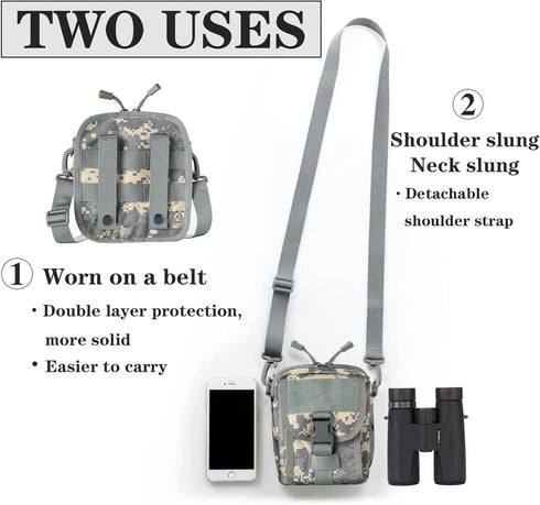 Camo Binocular & Rangefinder Case,Life Waterproof, Inside the Foam Cushion Shockproof, Suitable for Hunting Hiking Travel to Carry?Binoculars Belo...