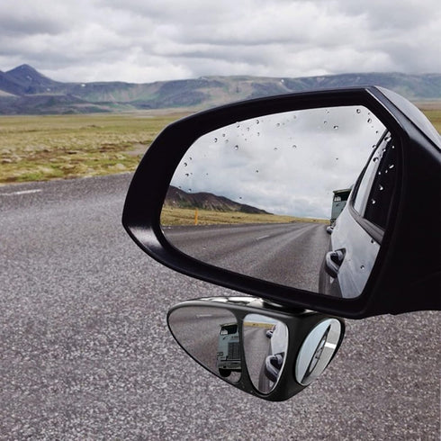 1 Piece Car Blind Spot Mirror Three Sided HD Glasses 360 Degree Rotation Convex Car Auxiliary Mirrors Wide Angle Rearview Mirror Stick On Adjustab...