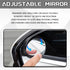 2-in-1 Car Blind Spot Mirror Side Mirror Rain Guards 2 Pack, Carbon Fiber Rear View Mirror Rain Visor Eyebrow 360° Adjustable Blindspot Mirror for...