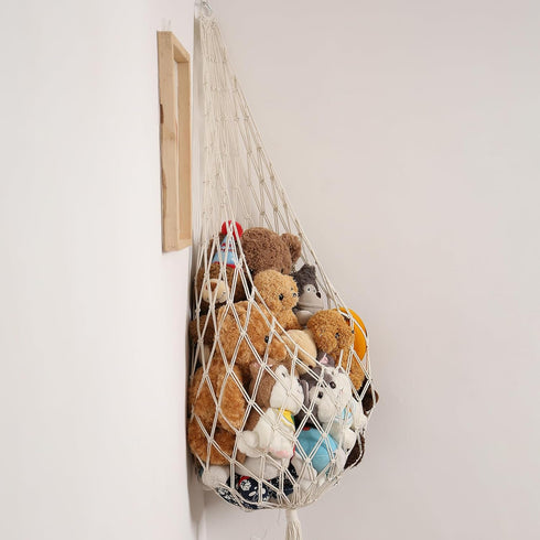 Upgrade Stuffed Aanimal Storage Organizers Toy Hammock Corner Hanging Net Stuffy Aniaml Hammock Macrame Toy Display Plush Toy Holder Wall-Mounted,...