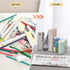 Yesesion Clear Pen Holder for Desk, Plastic Pencil Cup with 5 Compartment for Marker, Ballpoint Pens, Art & School Accessories, Stationery, Crayon...