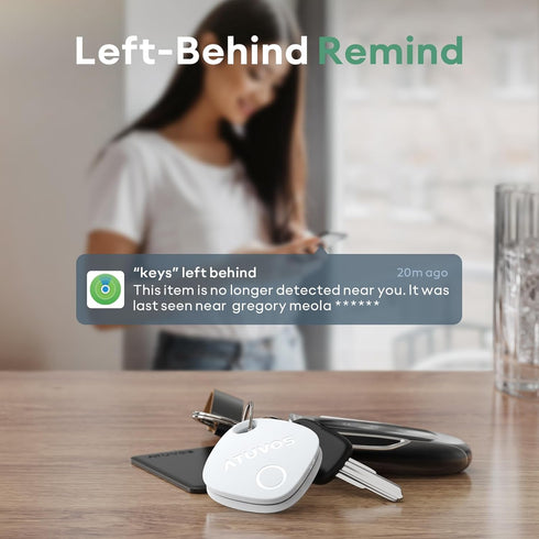 ATUVOS Smart Bluetooth Air Tracker 1 Pack, Keys Finder Works with Apple Find My (iOS only), Item Locator for Keys, Wallets, Bags, Luggage, Suitcas...