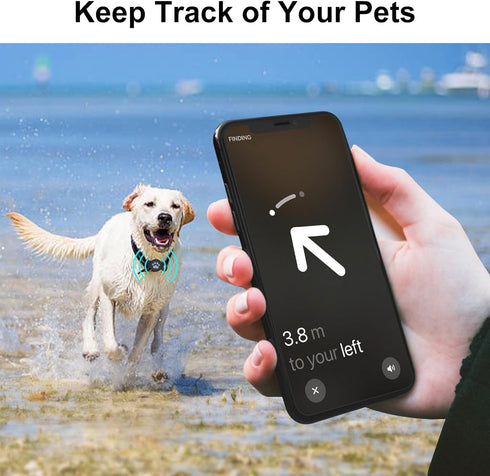 Waterproof Airtag Dog Collar Holder (2 Pack), Protective Anti-Lost Airtag Case for GPS Dog Tracker, Silicone Airtag Cat Collar Dog Airtag Holder f...