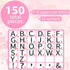 150 PCS Large 7" Font Valentines Bulletin Board Letters and Punctuation Cutouts Set, Valentine's Day Pink Red Letters Bulletin Board Decoration fo...