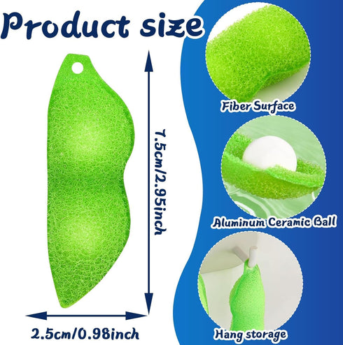 5 PCS Beans Bottle Cleaner, Beans-Shaped Bottle Cleaning Sponge Reuseable Bottle Cleaning Sponge Heat Resistance Bottle Brush for Internal Cleanin...